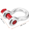 Rock Solid One Inch Bow Shackle With Screw Pin For Heavy Duty Marine Rigging Car Hauling And Construction Jobs Constructed From Tough Corrosion Resistant Alloy Steel Built Like A Tank To Safely Handle Over Eighteen Thousand Pounds Daily, 4.92" x 6.10".