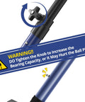 Close-up of Third Hand Tool Adjustable Steel Support System with tension knob and warning label