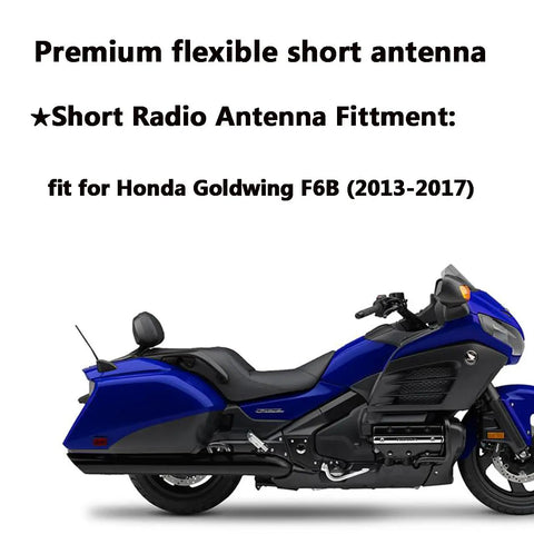 Honda Goldwing 7 Inch Spiral Flexible Motorcycle Antenna For GL1800 And F6B With Optimized AM FM Radio Reception on blue bike