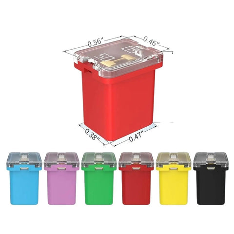 36 Piece Jcase Auto Fuse Kit with Low Profile Box Shaped Car Fuses 20A 30A 40A 50A 60A 80A for Cars SUVs Trucks Ready to Install