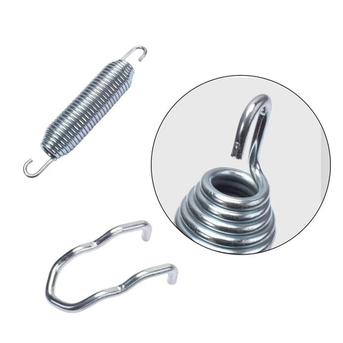 Top Rated Deck Idler Tension Anchor Fitting For Mowers To Stop Slippage Boost Cutting Efficiency And Keep Your Blade Spinning Smooth With Durable Metal Spring For Tough Jobs - Metal coil spring shown from multiple angles.