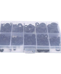 Ultimate Nylon Flat Washers Assortment Kit 500 Pieces For Metric Screws And Bolts M2 To M10 With Insulating Nylon Gaskets And Tough Pro Grade Storage Box Great For DIY Projects And Heavy Use In Shop Or Home Garage, assorted nylon washers in divider box