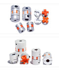 Heavy Duty Plum Flexible Shaft Coupling Clamp Style Aluminum Jaw Coupler With Spider For CNC Motor Encoder 20mm To 60mm.