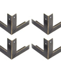 Antique Bronze Corner Protectors For Jewelry Boxes And Wooden Chests, 33mm Zinc Alloy Hardware With Nails, Retro Box Edge Guards