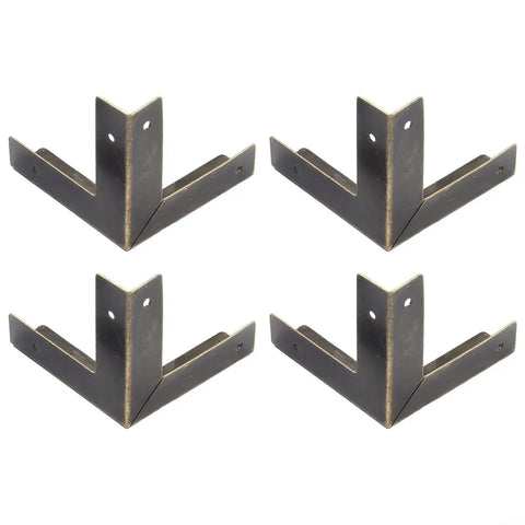 Antique Bronze Corner Protectors For Jewelry Boxes And Wooden Chests, 33mm Zinc Alloy Hardware With Nails, Retro Box Edge Guards
