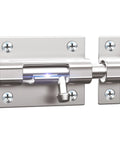 Heavy Duty Door Slide Latch Lock With 3 Inch Barrel Bolt In Brushed Nickel Finish For Privacy And Security Solid Steel Construction Easy Install Includes 6 Screws For Bedroom Bathroom And Closet Doors No Fuss Lock It Down