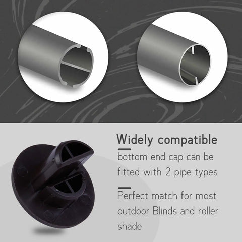 Heavy Duty Bungee Kit With End Cap For Indoor And Outdoor Sunshades And Roller Blinds, end cap design details