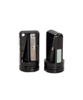 Two Pack Manual Carpenter Pencil Sharpener For Woodworking And Shop Upgrades Heavy Duty Steel Blade Super Portable Design showing black ABS housing.