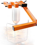 Universal Drill Press Guard Shield Built Tough For 2 To 4 Inch Column Drills Flip Safety Fence Accessory shown installed