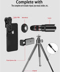 22X Magnification Monocular Telescope For Adults With Dual Focus And Low Light Capability, tripod, smartphone attachment kit.