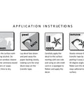Application instructions for 4 Pack 6 By 4 Inch Laminated Solar PV System Labels Rapid Shutdown NEC Code Compliant Updated