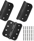 Stainless Steel Ball Bearing Door Hinges 4x4 Inch Heavy Duty Black Finish Five Eighths Inch Radius Corners Commercial Grade 3 Pack