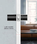 Smart Door Lock With Fingerprint And Bluetooth Control No Key Needed NFC App Code Entry Access Card Backup Keys Black Finish
