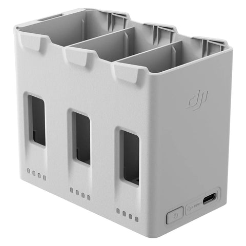 Lito 1 Charging Station For Flight Batteries Quick Charge Dock with three slots for DJI Lito Series batteries, white color