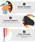 Awesome 9pc Colored L Shaped Hex Key Wrench Set With Long Arm Ball End Design. Premium High Hardness Steel Multi Function Spanner Tools For Fast Repair And Smooth Maintenance Jobs. Rust Resistant Thicken Build That Grips Tight Without Slipping Like A. 9pc colored L-shaped hex key wrench set, chrome-vanadium steel, long arm ball end, for repair