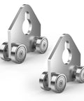 Four Wheel Trolley Assembly For 1.625 Inch Wide Strut Channel Posts Pack Of 2 Includes Lifting Eye Nut Galvanized Solid Steel Middle Support
