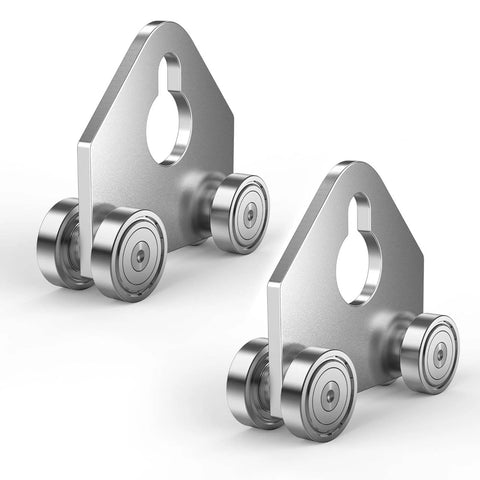 Four Wheel Trolley Assembly For 1.625 Inch Wide Strut Channel Posts Pack Of 2 Includes Lifting Eye Nut Galvanized Solid Steel Middle Support