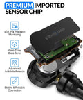 Preprogrammed Tpms Tire Pressure Sensor Replacement For Chevy Malibu Impala Buick Encore Enclave 2006 Through 2020 Plug And Play Swap Get Back Rolling Tight, showing advanced sensor chip detail.