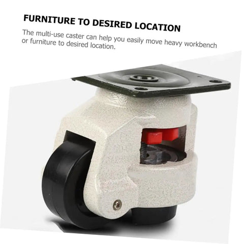 Heavy Duty Swivel Caster Set Four Pack With Adjustable 60mm Flat Plate Wheels For Workbenches Carts And Industrial Equipment Transport Durable Smooth Rolling Easy Install. Single 60mm swivel caster with flat plate for workbench or cart