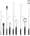 Magnetic Telescoping Pickup Tool Set With 15 Lb And 1 Lb Pickup Rods, telescoping rods with mirrors and flashlight