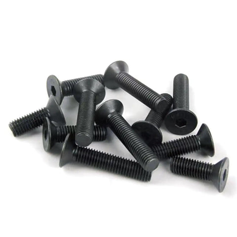 M2-0.4 X 15Mm Flat Head Socket Screws, 10.9 Grade Alloy Steel, Allen Drive, Black Oxide Finish, Din 7991, Countersunk Bolts, 100 Pack, Rock Solid Heavy Duty Machine Fasteners, Boss Grade Durability, No Sweat Assembly, various angles of screws