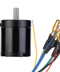 N5065 KV330 Brushless Motor With Sensored Hall showing connectors and smooth black casing
