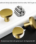 50 Pack Matte Black Drawer Knobs for Cabinets and Dressers One And A Quarter Inch Diameter Zinc Alloy Knobs displayed on table