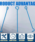Two Pack Heavy Duty Manhole Cover Hook And Septic Tank Lid Puller 42 Inch Tough As Nails Hex Steel utility lifter on display.
