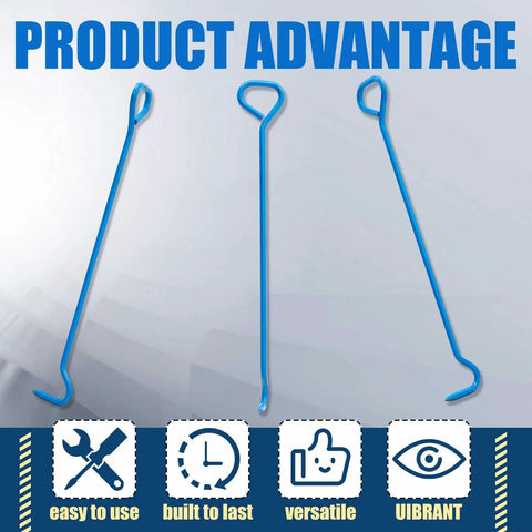 Two Pack Heavy Duty Manhole Cover Hook And Septic Tank Lid Puller 42 Inch Tough As Nails Hex Steel utility lifter on display.