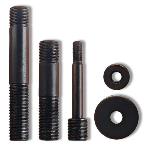 Hole Opener Accessory Kit With Large And Small Tie Rods And Washers For Syk8A Syk8B And Syk15 Punching Machines Pro Grade Heavy Duty Industrial Set For Versatile Hole Punching Operations, black steel tie rods and washers