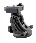 Latitude Base Mount for Star Adventurer Wedge Base Aluminum Alloy Adjustable Tripod Seat with dual knobs, black, side view