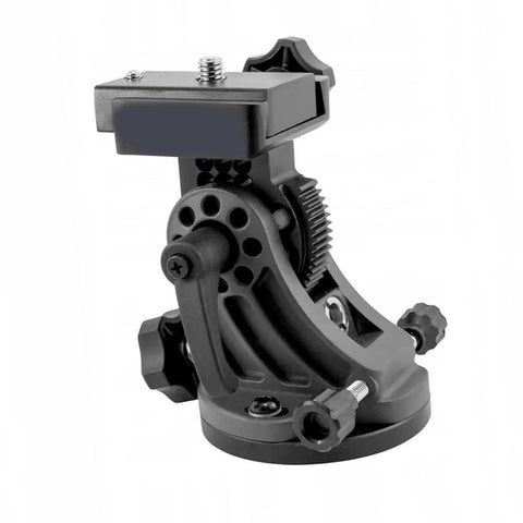Latitude Base Mount for Star Adventurer Wedge Base Aluminum Alloy Adjustable Tripod Seat with dual knobs, black, side view