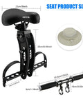 Front Mounted Kids Bike Seat For 2 To 5 Year Olds Up To 48 Lbs Fits Most Adult Mountain Bikes Easy Install And Safe Harness product dimensions