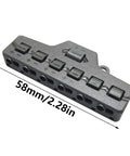 Solid Build And No Sweat Wiring 1 In 6 Out Led Strip Light Terminal Block Splitter showing 58mm size for low voltage installations.