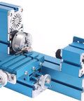 Best 2024 Mini Motorized Lathe Machine 36w For Metal And Woodworking Projects showing a compact blue design.