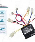 Replacement Control Module For MX125 Razor Dirt Bike Versions 1 Through 5 Easy Plug And Play Upgrade Quick Swap For Faster Rides Verify Your Version Before Ordering By Checking The Product ID Codes 7th And 8th Digits, black 12V controller with 7 connectors