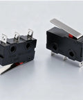 Mini Micro Limit Switch Kit 10 Pack SPDT 1NO 1NC Snap Action Lever Arm 5A 125V 250V AC 3 Pins Durable Plastic Metal Build For DIYers And Gearheads In Automation Robotics CNC And Control Panels KW11-3Z02 black lever micro switches with 3 terminals