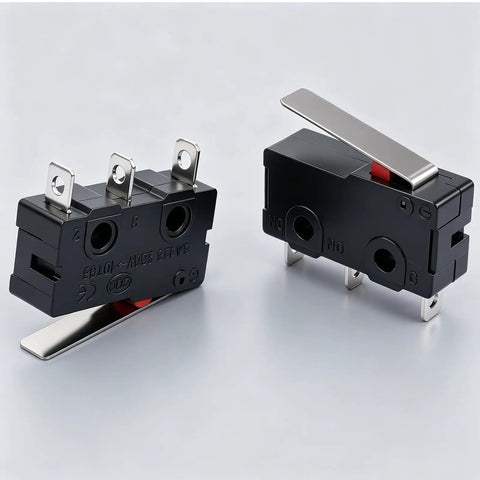 Mini Micro Limit Switch Kit 10 Pack SPDT 1NO 1NC Snap Action Lever Arm 5A 125V 250V AC 3 Pins Durable Plastic Metal Build For DIYers And Gearheads In Automation Robotics CNC And Control Panels KW11-3Z02 black lever micro switches with 3 terminals