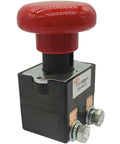 Heavy Duty Replacement Emergency Stop Switch For Electric Pallet Jacks with red push button and metal base for safety control.
