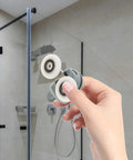 4 Pack Sliding Door Roller Hardware Replacement Kit held, showing quiet wheel guide pulleys for smooth bathroom door use