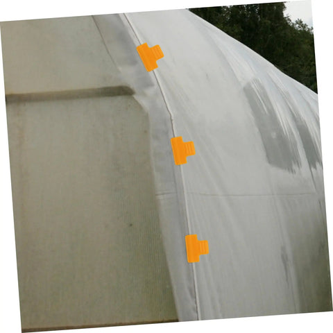 30 Pack Grab And Go Greenhouse Clip Set For Securing Plastic Film Tarpaulin Netting And Shade, Heavy Duty Clamp Buckles With No Slip Grip, Yellow ABS Plastic, Weatherproof, Great For Garden Greenhouse DIY Projects