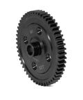 Side view of Beefy 52T M1.0 hardened steel spur gear upgrade part for One Eighth Sledge 4WD Monster Truck 9652X 95096 4 replacement gear.