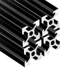 4 Pack 200mm Aluminum Extrusion V Slot 2020 European Standard Anodized Profile Frame For 3D Printer Parts Linear Rail CNC DIY Equipment In Electrophoresis Black, stacked ends