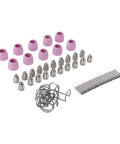 Gorgeous Glossy Plasma Cutter Torch Consumables Set For Ag60 Electrode And Nozzle With Protective Cups And Holder Rings
