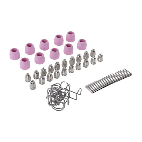 Gorgeous Glossy Plasma Cutter Torch Consumables Set For Ag60 Electrode And Nozzle With Protective Cups And Holder Rings