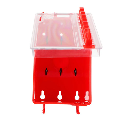 Tough As Nails Wall Mount Group Lockout Box Featuring Eight Digit Combination And Transparent Viewing Window To Secure Eight Hanging Padlocks Heavy Duty Abs Construction Game Changer For Job Sites And Safe Storage