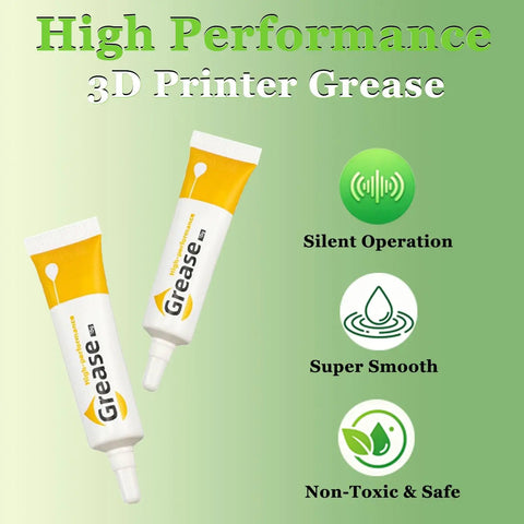 5 Pack 3D Printer Lubricant Kit Grease For Optical Axis And Gears Lube Up For Smooth Motion Includes Five Applicators Wide Compatibility With Bambu Lab X1 X1C P1P P1S A1 Mini Kobra 2 Neptune 4 Ender 3 V3 KE V3 CR10 SE, tube pack