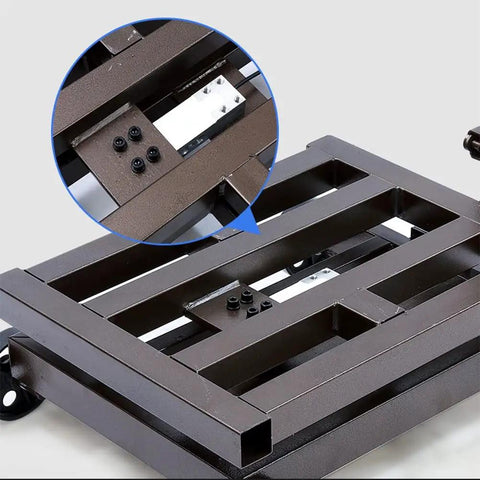 Heavy Duty Folding Platform Scale 660 Lbs Capacity Solid As Nails Design with durable load cell mechanism image detail.