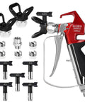 Heavy Duty 3600 Psi Airless Primer Paint Spray Gun With Five Reversible Tips And Two Brass Guards components layout