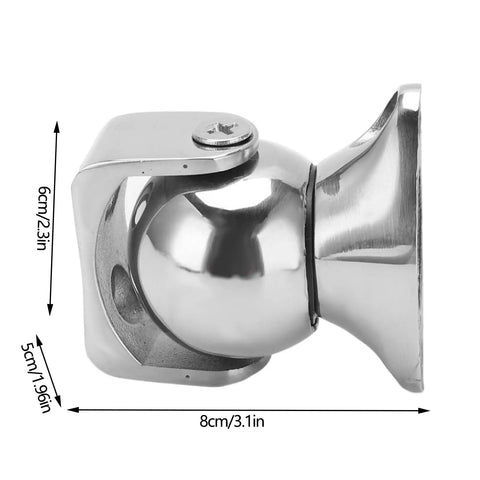 Side view of Magnetic Door Stopper With Rotating Head 316 Stainless Steel Door Holder Adjustable 8 Lbs Holding Power